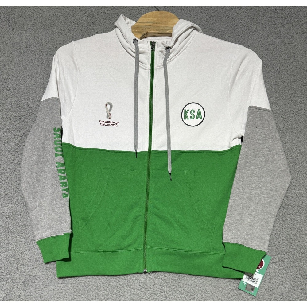 Outerstuff FIFA World Cup Qatar 2022 Saudi Arabia Full Zip Hoodie Mens Large NEW